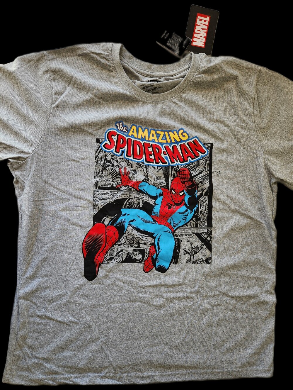 Men's Marvel Spiderman Gray T-shirt Size XL